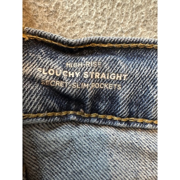 Old Navy Jeans Womens 16 Denim High Rise Slouchy Straight Secret Slim Pockets - Picture 5 of 15